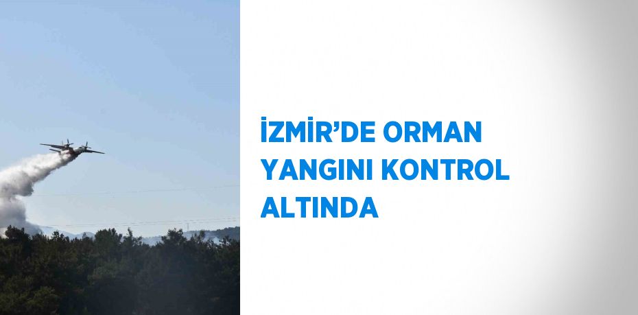 İZMİR’DE ORMAN YANGINI KONTROL ALTINDA
