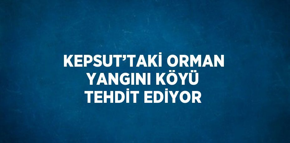 KEPSUT’TAKİ ORMAN YANGINI KÖYÜ TEHDİT EDİYOR