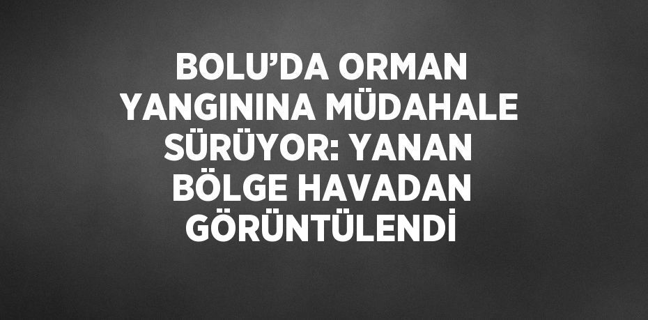 BOLU’DA ORMAN YANGININA MÜDAHALE SÜRÜYOR: YANAN BÖLGE HAVADAN GÖRÜNTÜLENDİ