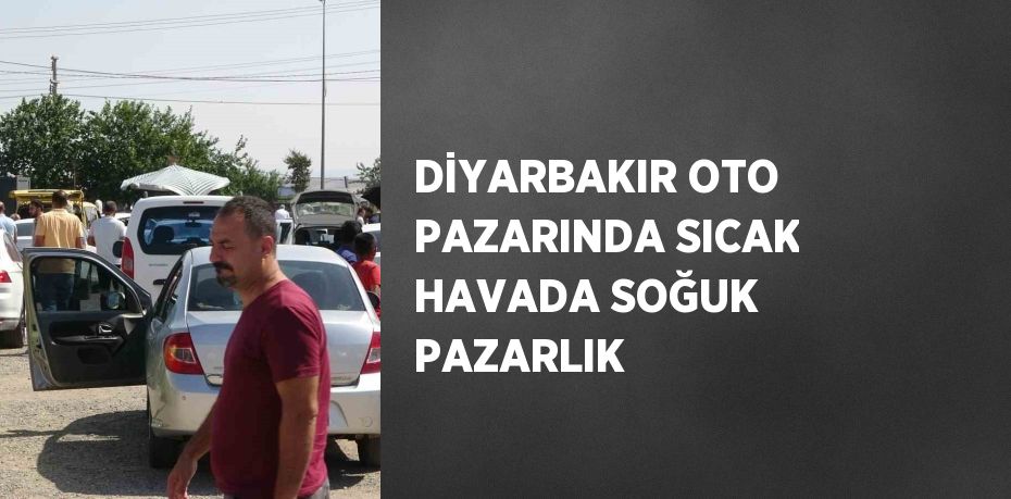 DİYARBAKIR OTO PAZARINDA SICAK HAVADA SOĞUK PAZARLIK