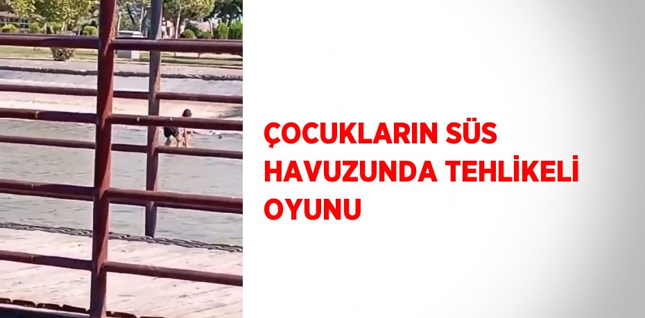 ÇOCUKLARIN SÜS HAVUZUNDA TEHLİKELİ OYUNU