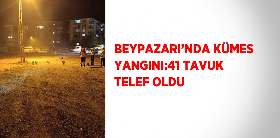 BEYPAZARI’NDA KÜMES YANGINI:41 TAVUK TELEF OLDU