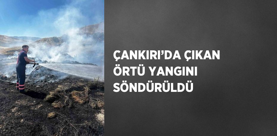 ÇANKIRI’DA ÇIKAN ÖRTÜ YANGINI SÖNDÜRÜLDÜ