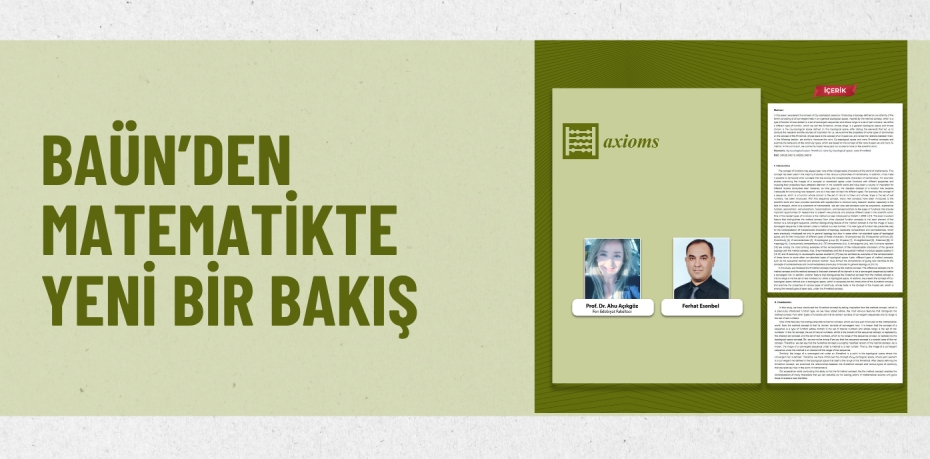 BAÜN’DEN MATEMATİKTE YENİ BİR BAKIŞ