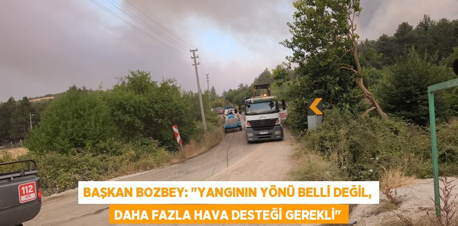 Başkan Bozbey: "Yangının yönü belli değil, daha fazla hava desteği gerekli"