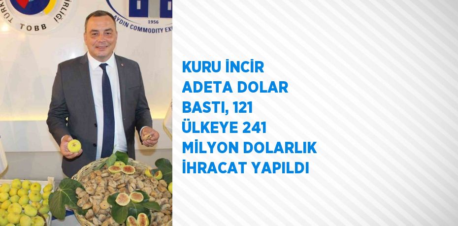 KURU İNCİR ADETA DOLAR BASTI, 121 ÜLKEYE 241 MİLYON DOLARLIK İHRACAT YAPILDI