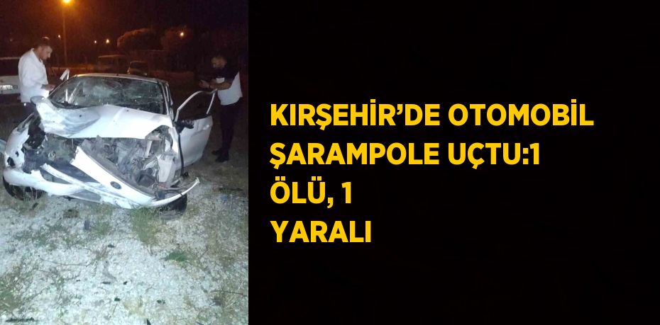 KIRŞEHİR’DE OTOMOBİL ŞARAMPOLE UÇTU:1 ÖLÜ, 1 YARALI