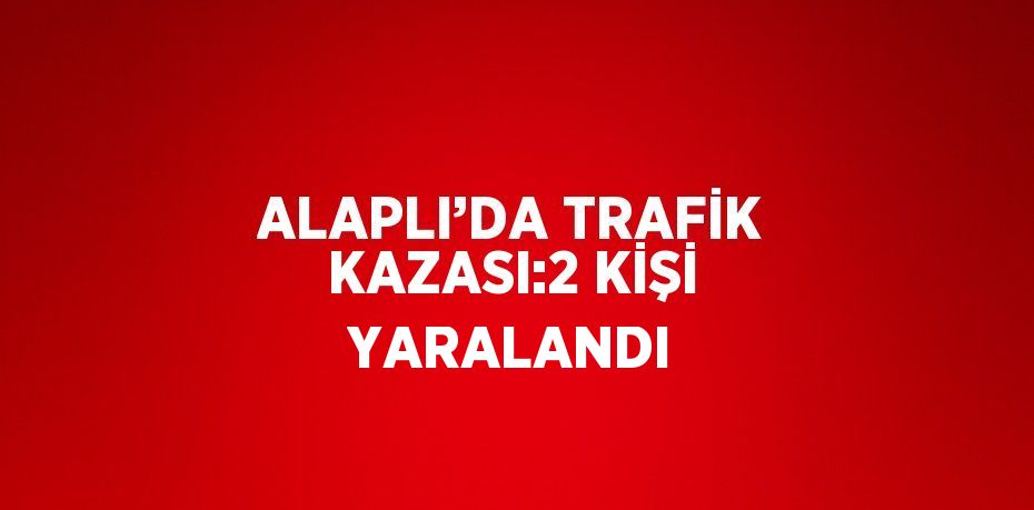 ALAPLI’DA TRAFİK KAZASI:2 KİŞİ YARALANDI