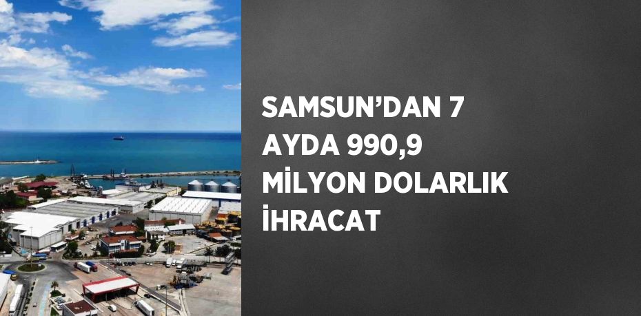 SAMSUN’DAN 7 AYDA 990,9 MİLYON DOLARLIK İHRACAT