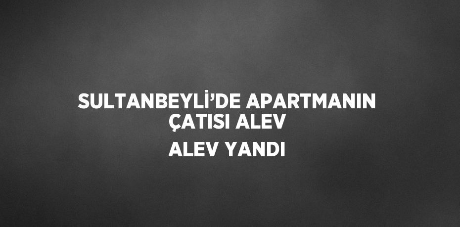 SULTANBEYLİ’DE APARTMANIN ÇATISI ALEV ALEV YANDI