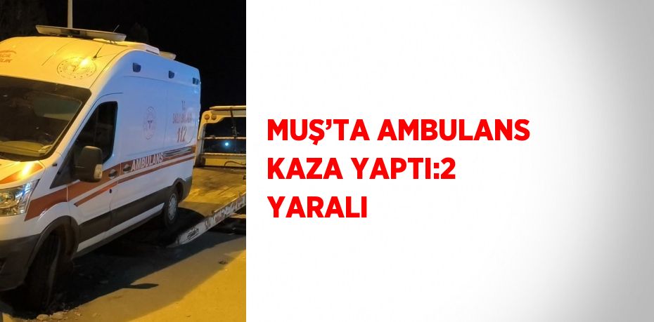 MUŞ’TA AMBULANS KAZA YAPTI:2 YARALI