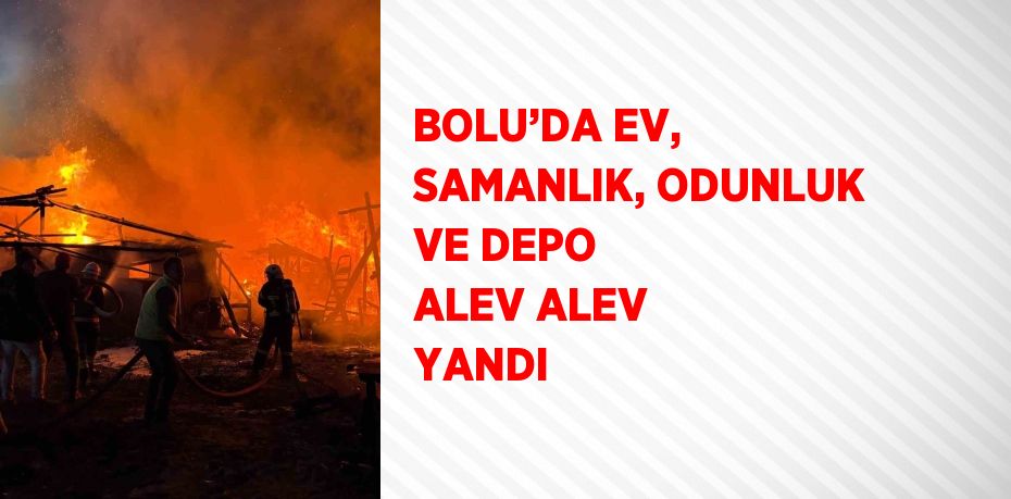 BOLU’DA EV, SAMANLIK, ODUNLUK VE DEPO ALEV ALEV YANDI