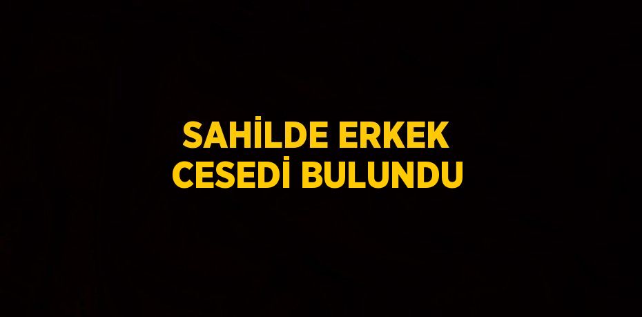 SAHİLDE ERKEK CESEDİ BULUNDU