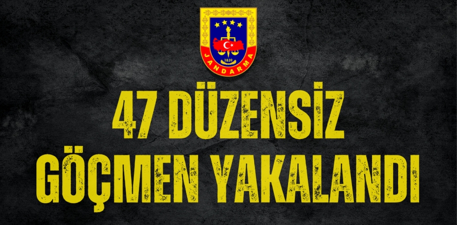 47 DÜZENSİZ GÖÇMEN YAKALANDI