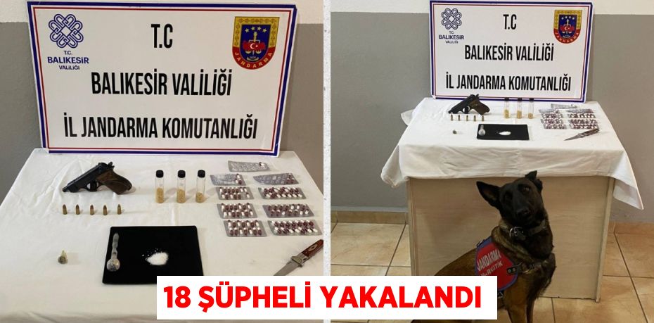 18 ŞÜPHELİ YAKALANDI