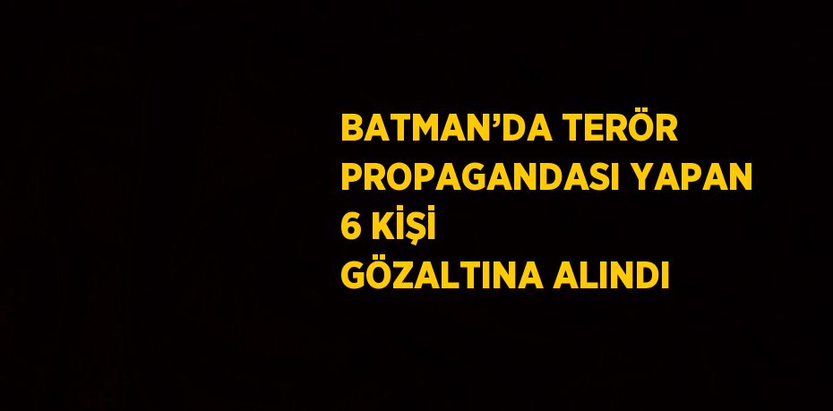 BATMAN’DA TERÖR PROPAGANDASI YAPAN 6 KİŞİ GÖZALTINA ALINDI