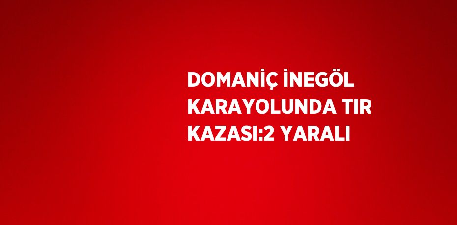 DOMANİÇ İNEGÖL KARAYOLUNDA TIR KAZASI:2 YARALI