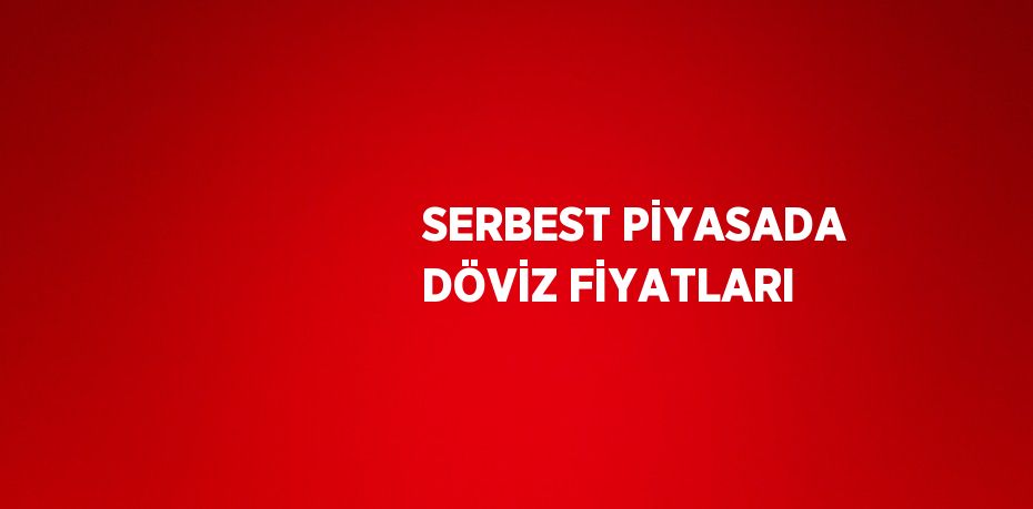 SERBEST PİYASADA DÖVİZ FİYATLARI