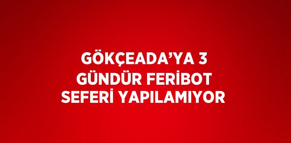 GÖKÇEADA’YA 3 GÜNDÜR FERİBOT SEFERİ YAPILAMIYOR