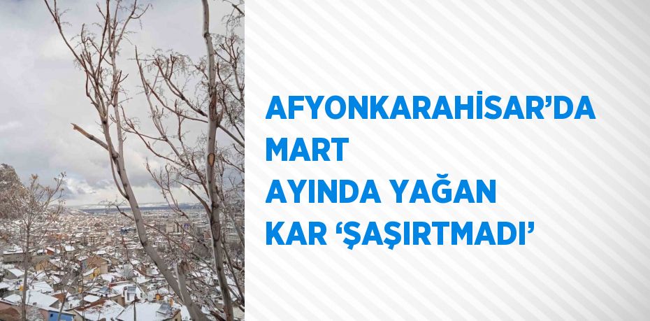 AFYONKARAHİSAR’DA MART AYINDA YAĞAN KAR ‘ŞAŞIRTMADI’