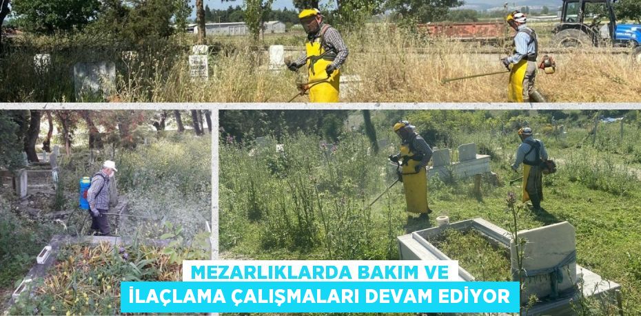 MEZARLIKLARDA BAKIM VE İLAÇLAMA ÇALIŞMALARI DEVAM EDİYOR