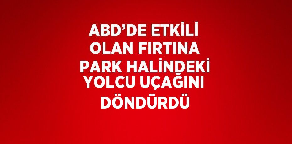 ABD’DE ETKİLİ OLAN FIRTINA PARK HALİNDEKİ YOLCU UÇAĞINI DÖNDÜRDÜ