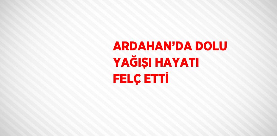 ARDAHAN’DA DOLU YAĞIŞI HAYATI FELÇ ETTİ
