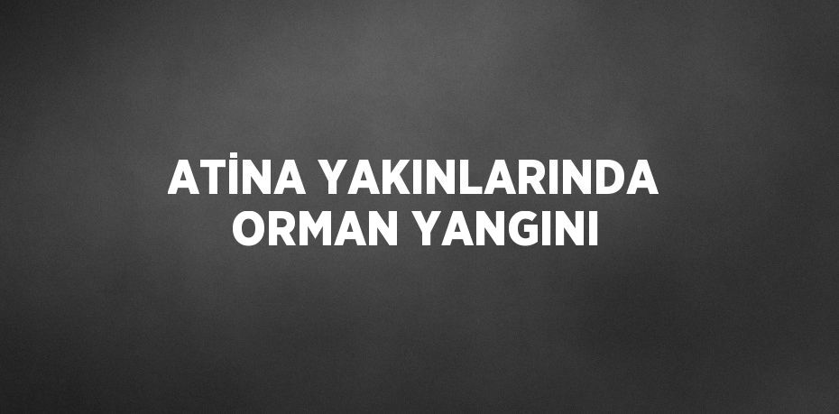 ATİNA YAKINLARINDA ORMAN YANGINI