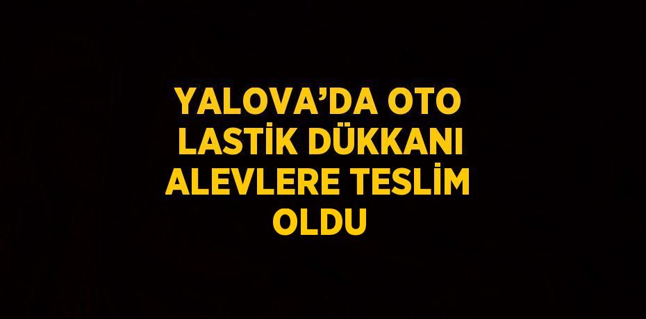 YALOVA’DA OTO LASTİK DÜKKANI ALEVLERE TESLİM OLDU