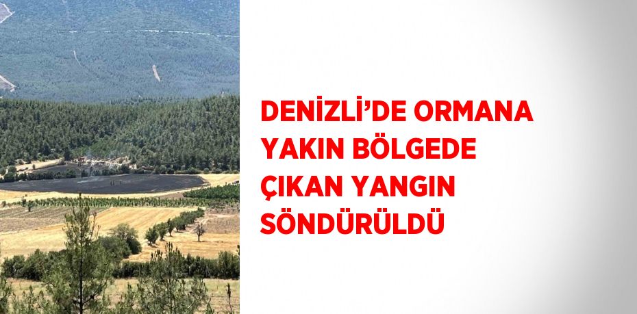 DENİZLİ’DE ORMANA YAKIN BÖLGEDE ÇIKAN YANGIN SÖNDÜRÜLDÜ