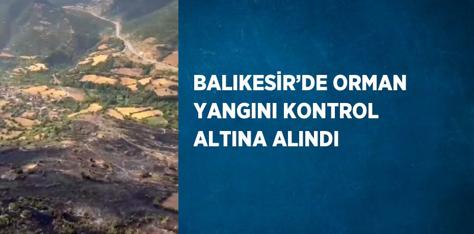 BALIKESİR’DE ORMAN YANGINI KONTROL ALTINA ALINDI