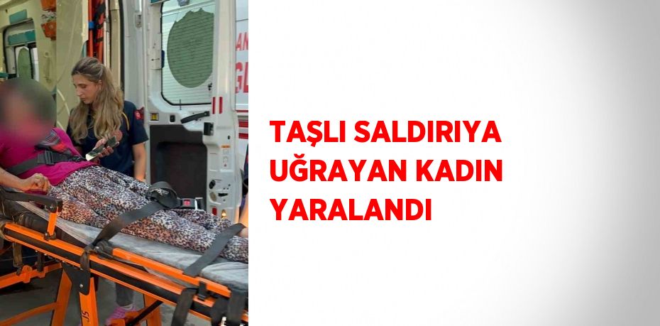 TAŞLI SALDIRIYA UĞRAYAN KADIN YARALANDI