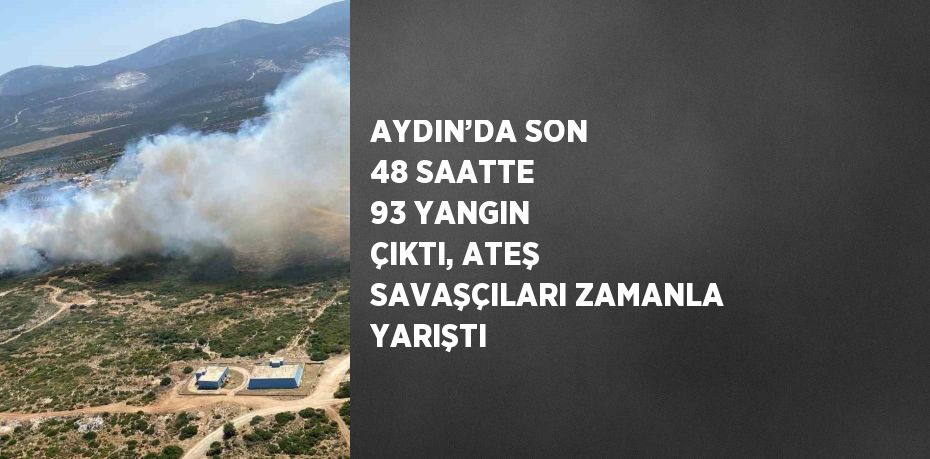 AYDIN’DA SON 48 SAATTE 93 YANGIN ÇIKTI, ATEŞ SAVAŞÇILARI ZAMANLA YARIŞTI