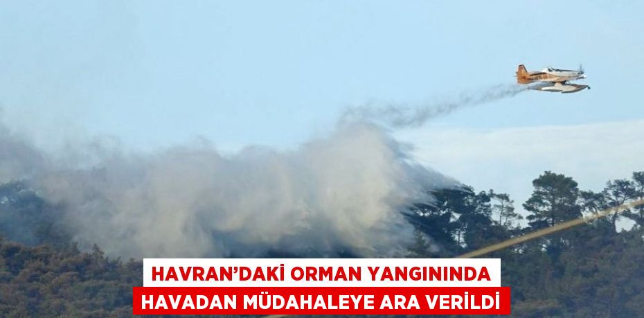 HAVRAN’DAKİ ORMAN YANGININDA HAVADAN MÜDAHALEYE ARA VERİLDİ