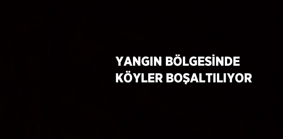 YANGIN BÖLGESİNDE KÖYLER BOŞALTILIYOR