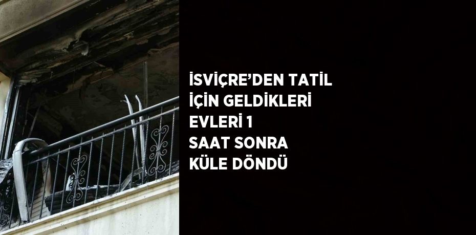 İSVİÇRE’DEN TATİL İÇİN GELDİKLERİ EVLERİ 1 SAAT SONRA KÜLE DÖNDÜ