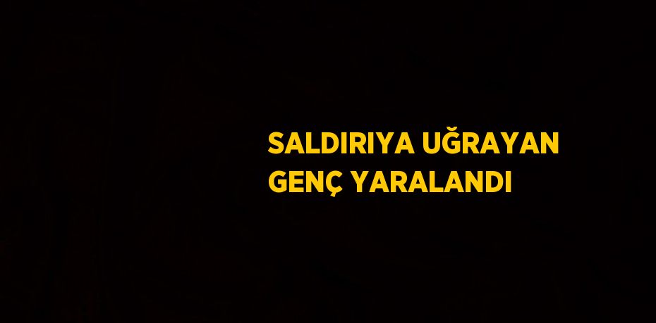 SALDIRIYA UĞRAYAN GENÇ YARALANDI