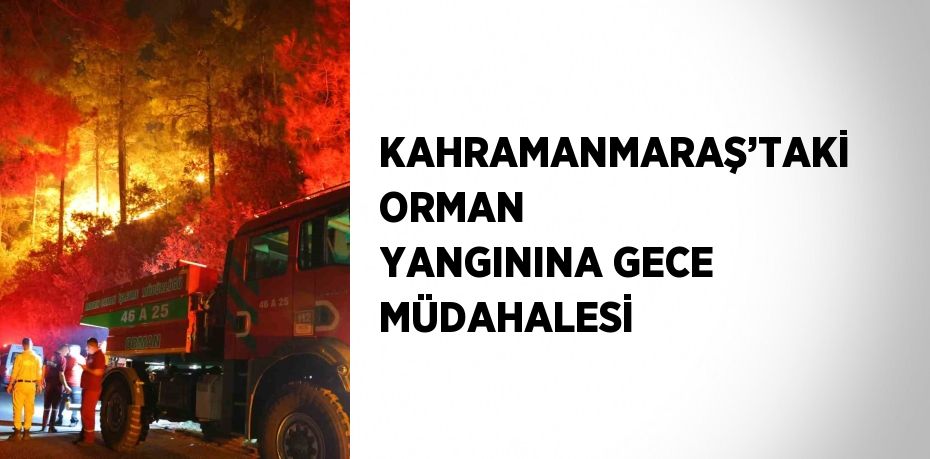 KAHRAMANMARAŞ’TAKİ ORMAN YANGININA GECE MÜDAHALESİ