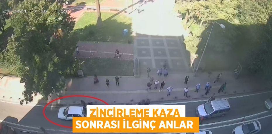 ZİNCİRLEME KAZA SONRASI İLGİNÇ ANLAR