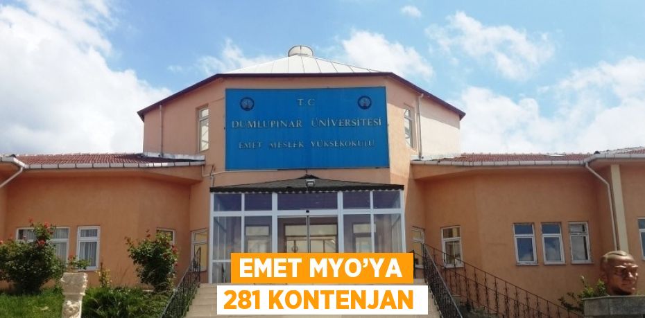 EMET MYO’YA 281 KONTENJAN