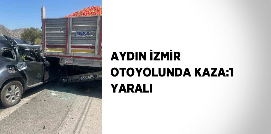 AYDIN İZMİR OTOYOLUNDA KAZA:1 YARALI