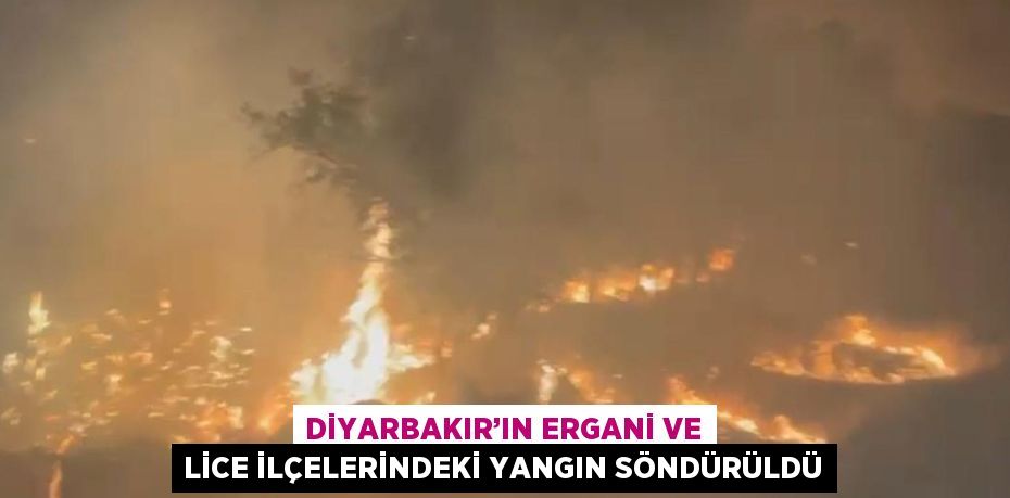 DİYARBAKIR’IN ERGANİ VE LİCE İLÇELERİNDEKİ YANGIN SÖNDÜRÜLDÜ