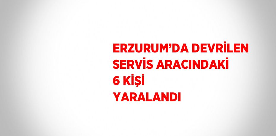 ERZURUM’DA DEVRİLEN SERVİS ARACINDAKİ 6 KİŞİ YARALANDI