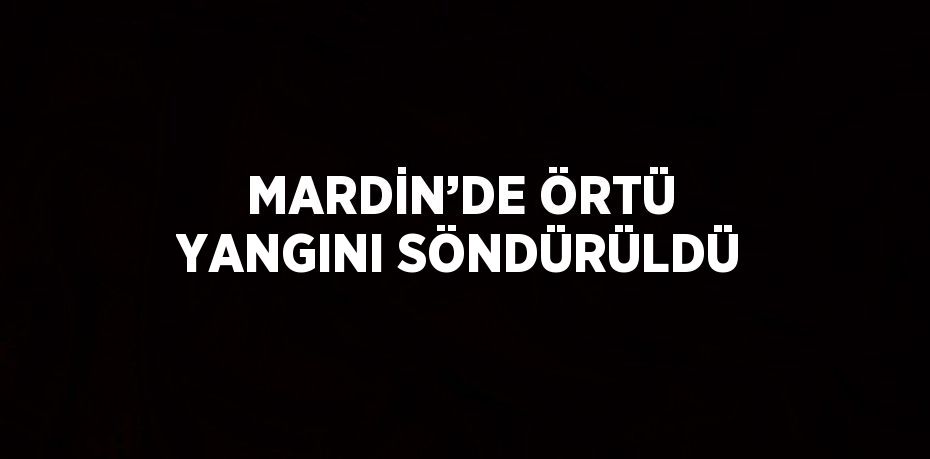 MARDİN’DE ÖRTÜ YANGINI SÖNDÜRÜLDÜ