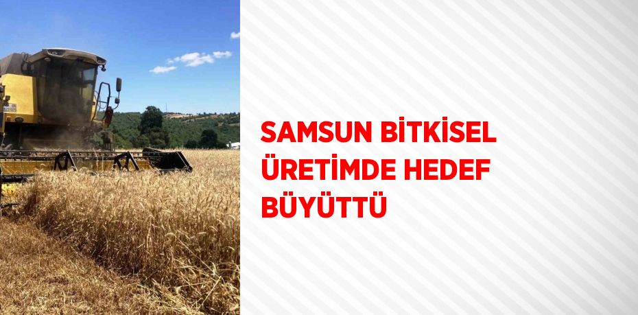 SAMSUN BİTKİSEL ÜRETİMDE HEDEF BÜYÜTTÜ
