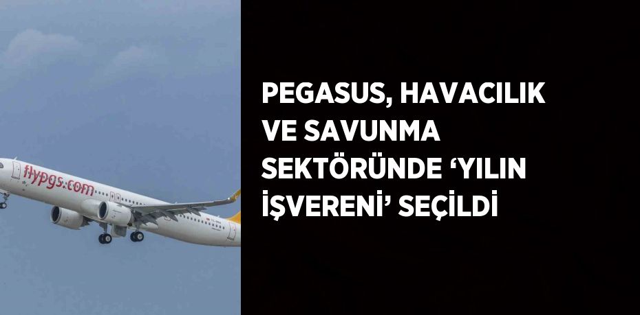 PEGASUS, HAVACILIK VE SAVUNMA SEKTÖRÜNDE ‘YILIN İŞVERENİ’ SEÇİLDİ