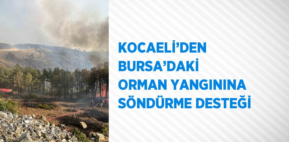 KOCAELİ’DEN BURSA’DAKİ ORMAN YANGININA SÖNDÜRME DESTEĞİ
