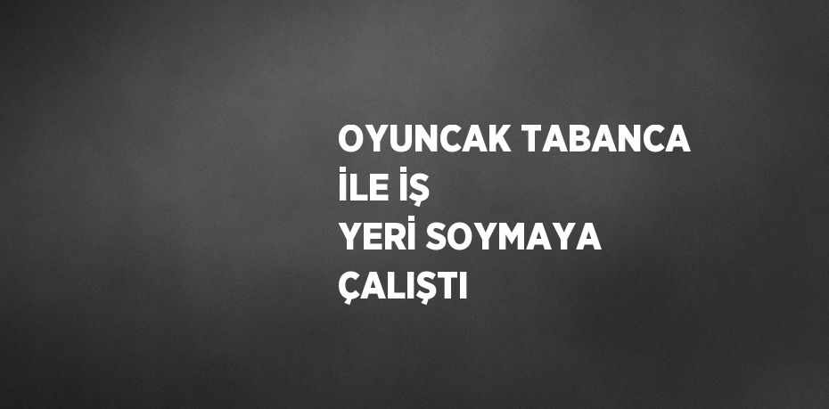 OYUNCAK TABANCA İLE İŞ YERİ SOYMAYA ÇALIŞTI