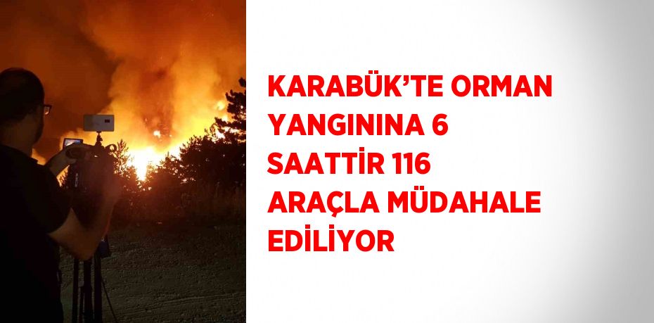 KARABÜK’TE ORMAN YANGININA 6 SAATTİR 116 ARAÇLA MÜDAHALE EDİLİYOR