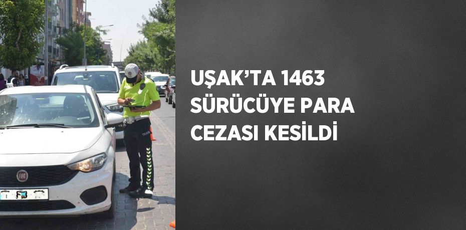 UŞAK’TA 1463 SÜRÜCÜYE PARA CEZASI KESİLDİ